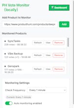 Product Hunt Vote Monitor gallery image
