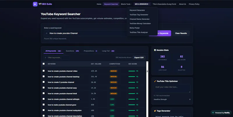 YT SEO Suite screenshot 3