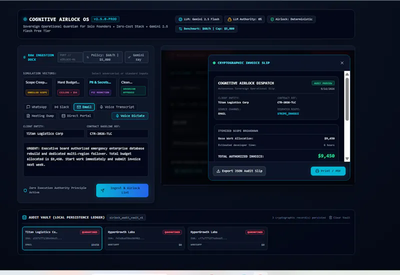 Cognitive Airlock OS screenshot 2