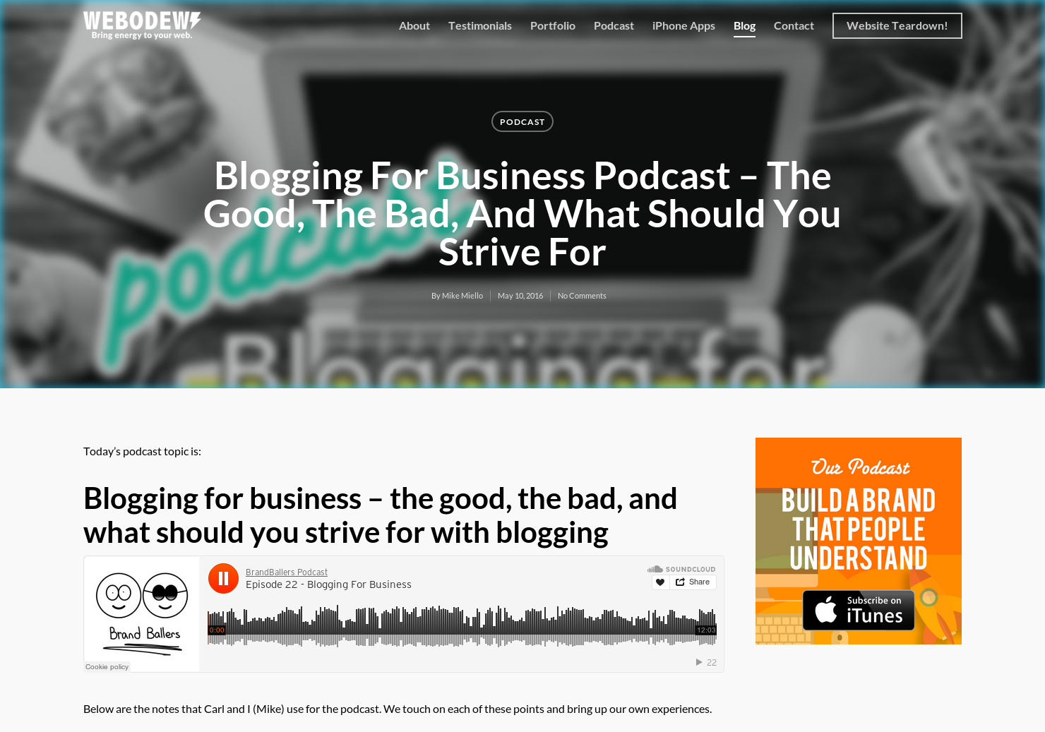 Blogging For Business Podcast – Mini Series