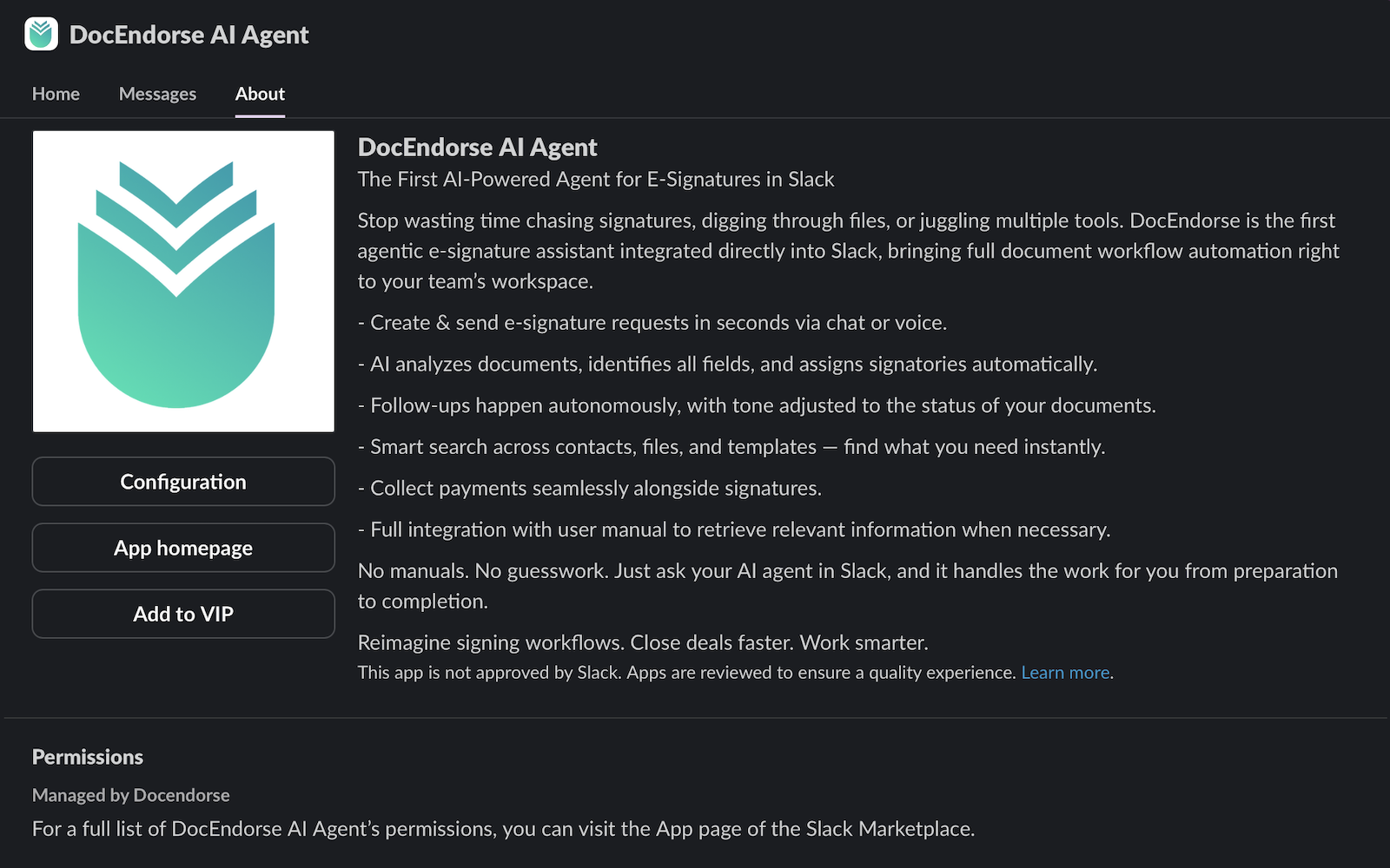DocEndorse AI Agent For Slack gallery image