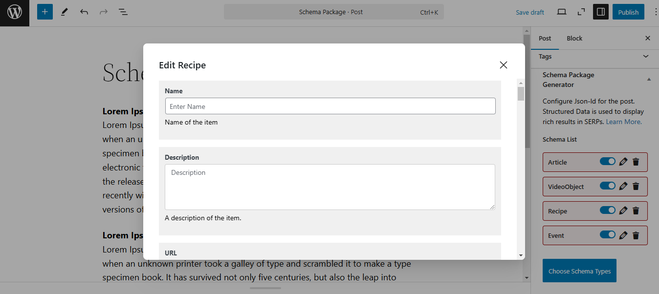 Schema Package media 10