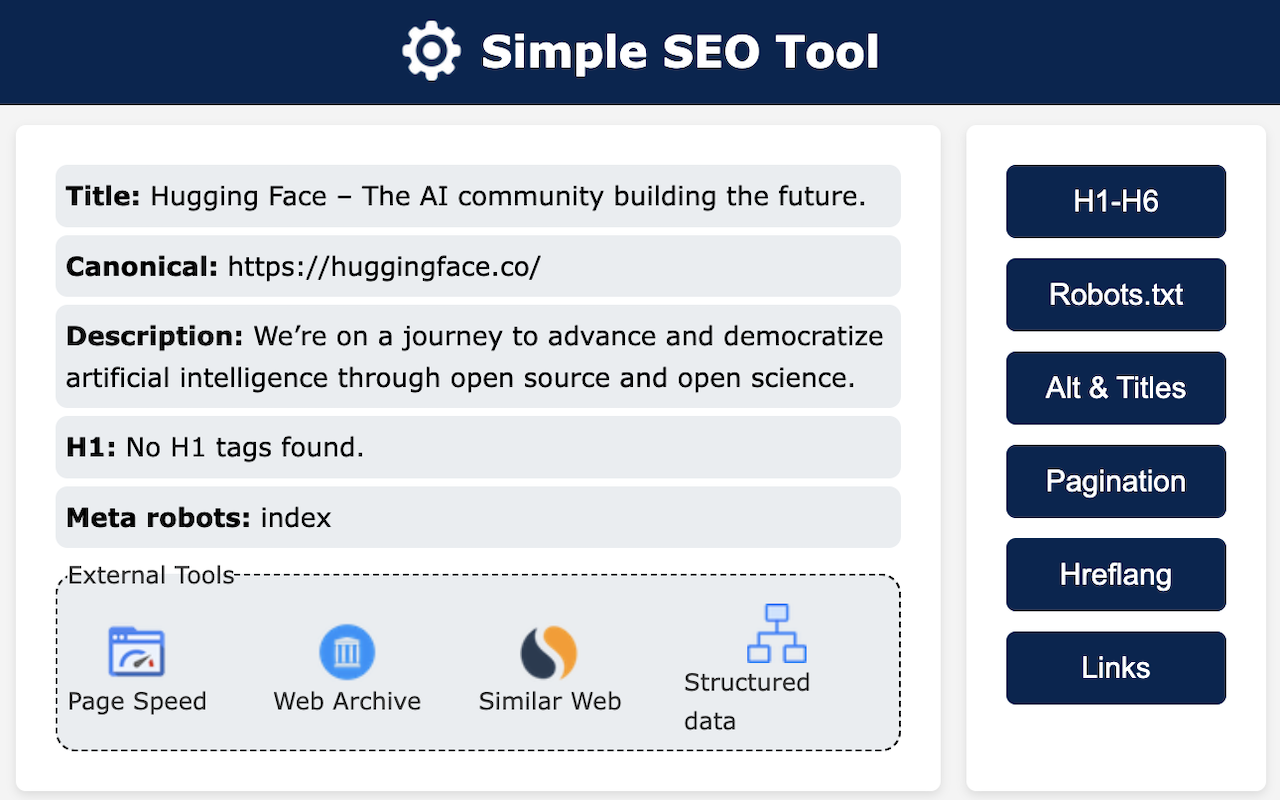 Простой инструмент SEO media 1