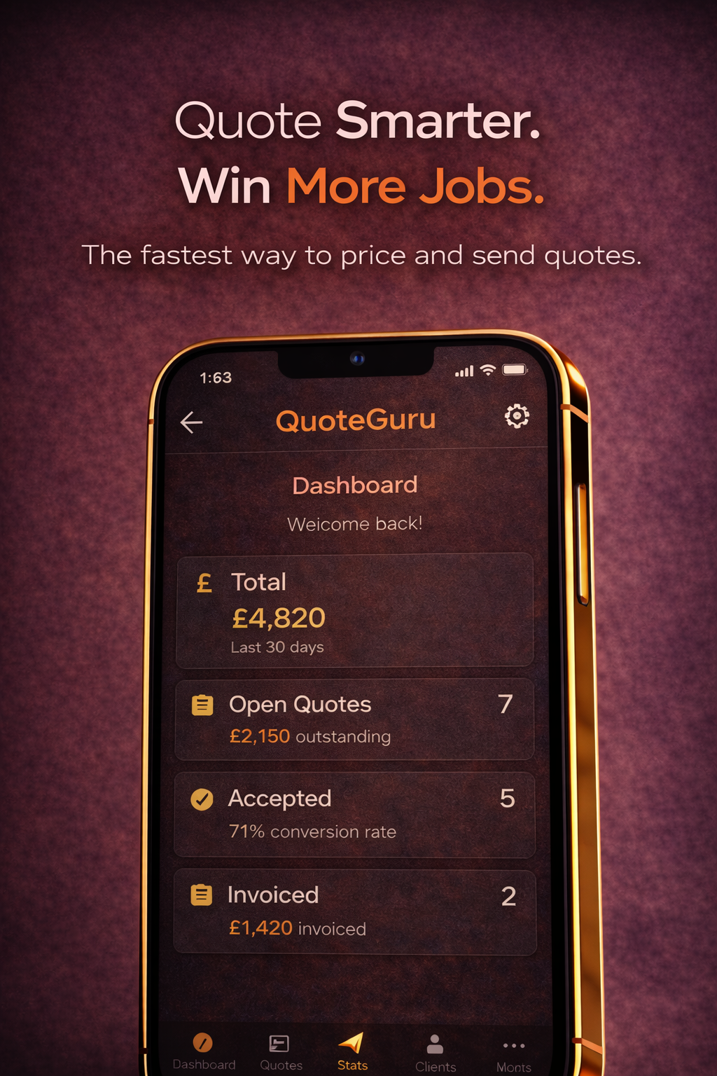 QuoteGuru: Quote Maker App - Screenshot 4 showing product features and functionality