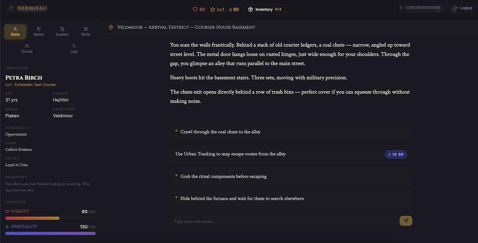Hermiesis screenshot 2