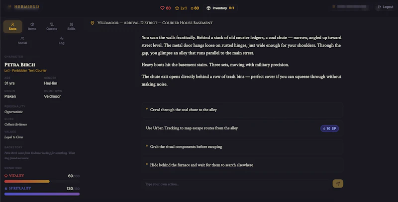 Hermiesis screenshot 2
