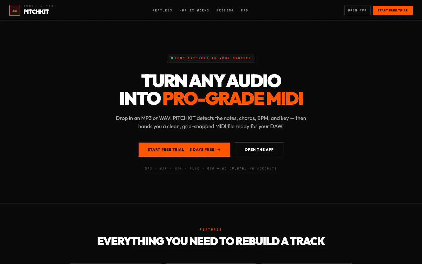 PITCHKIT · Audio → MIDI gallery image