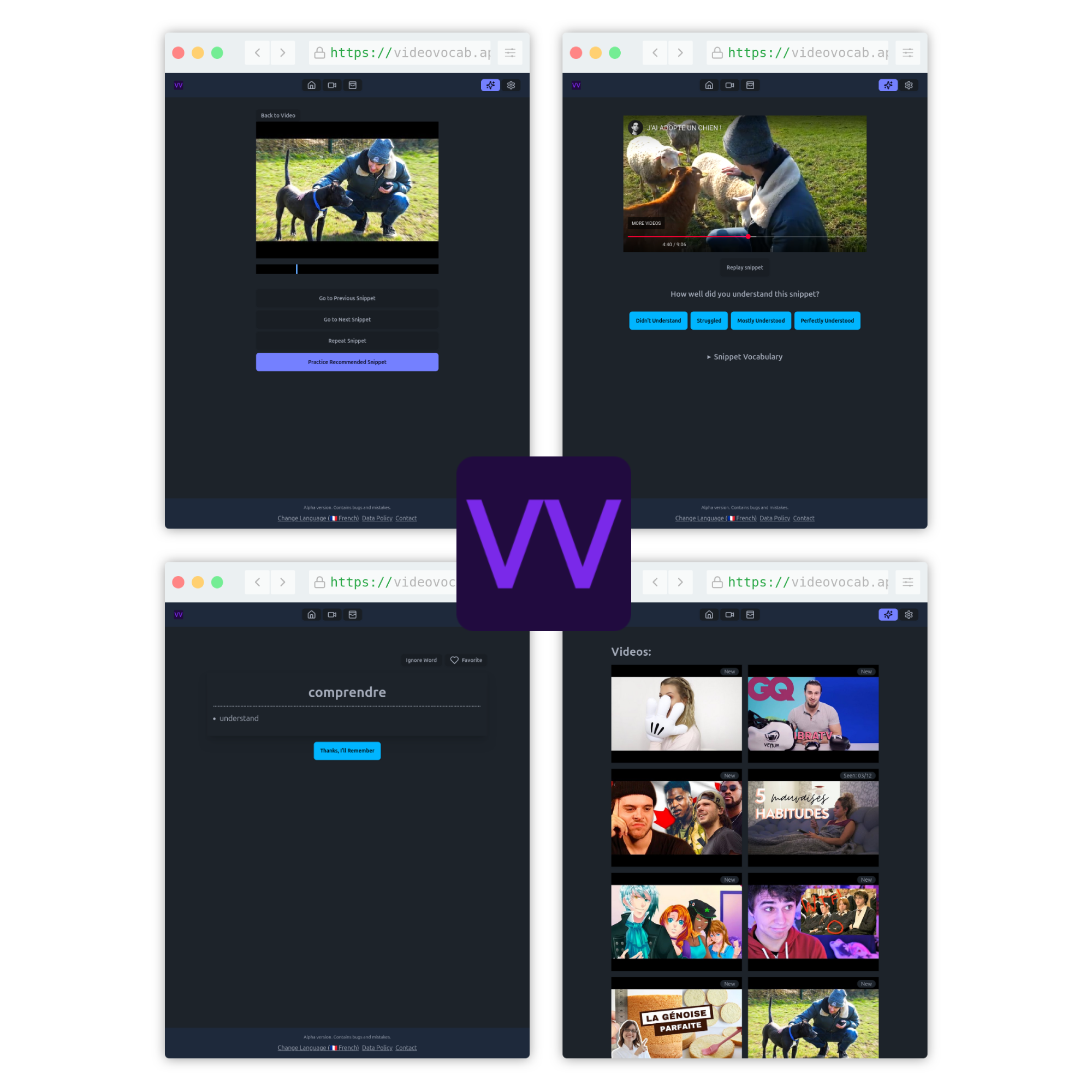 Media App Videovocab - Belajar video bahasa dengan video 4