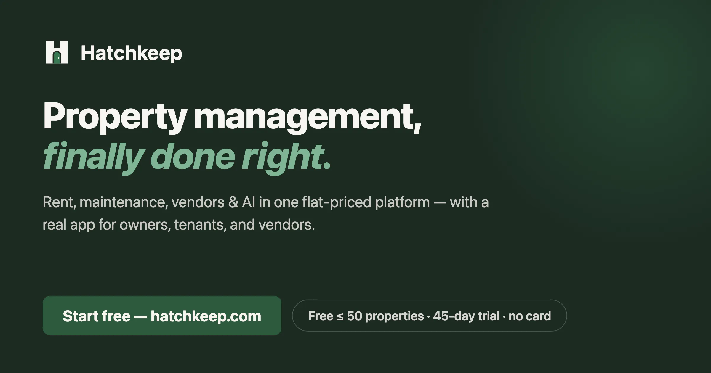 Hatchkeep — Free Property Management  gallery image