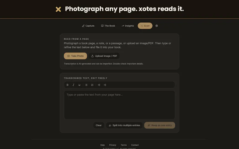 xotes, your modern commonplace book screenshot 4