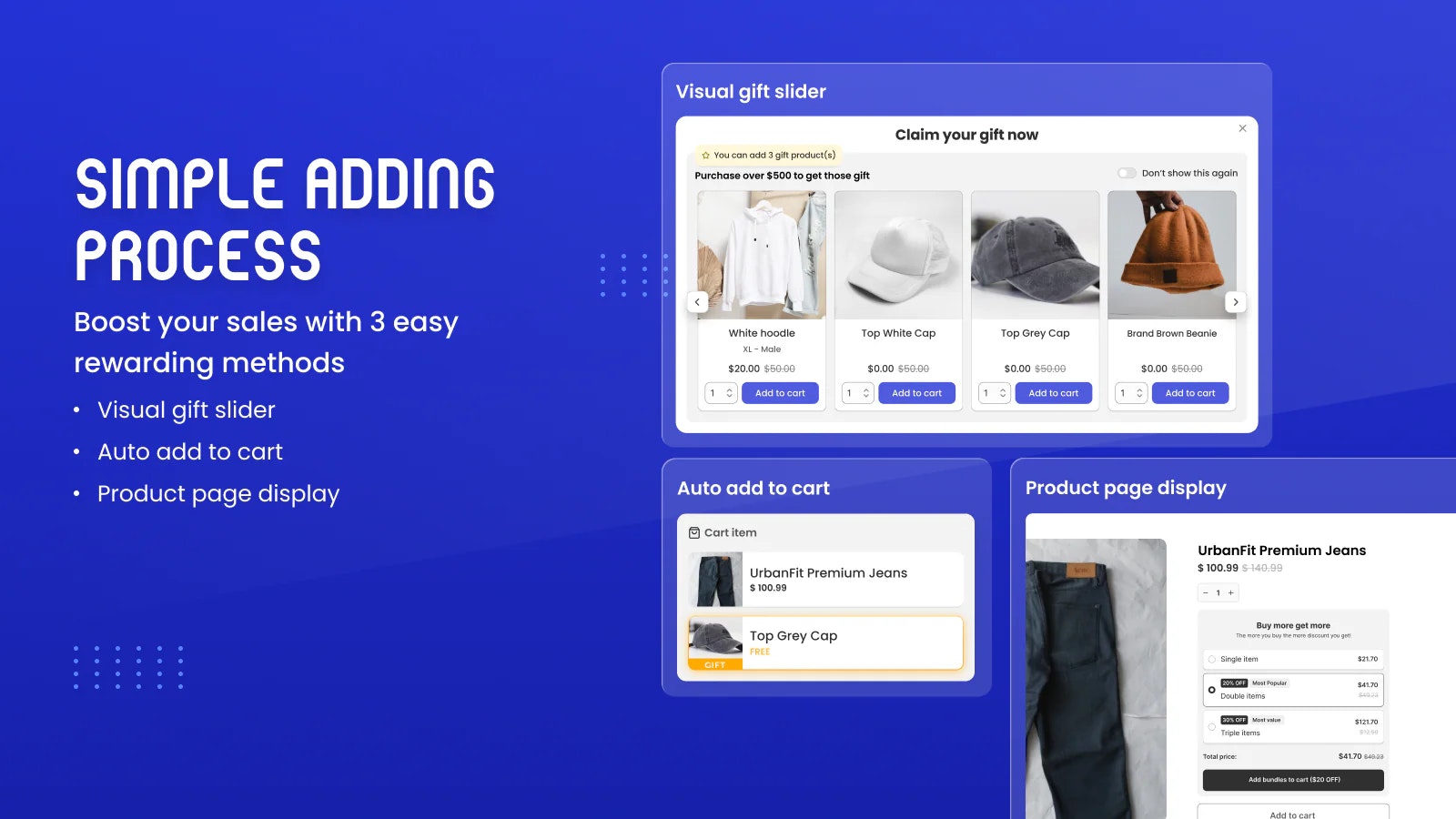 Bogos Shopify App Promotion - App Shopify per creare regalo, pacchetto, upsell e sconti gratuiti media 6