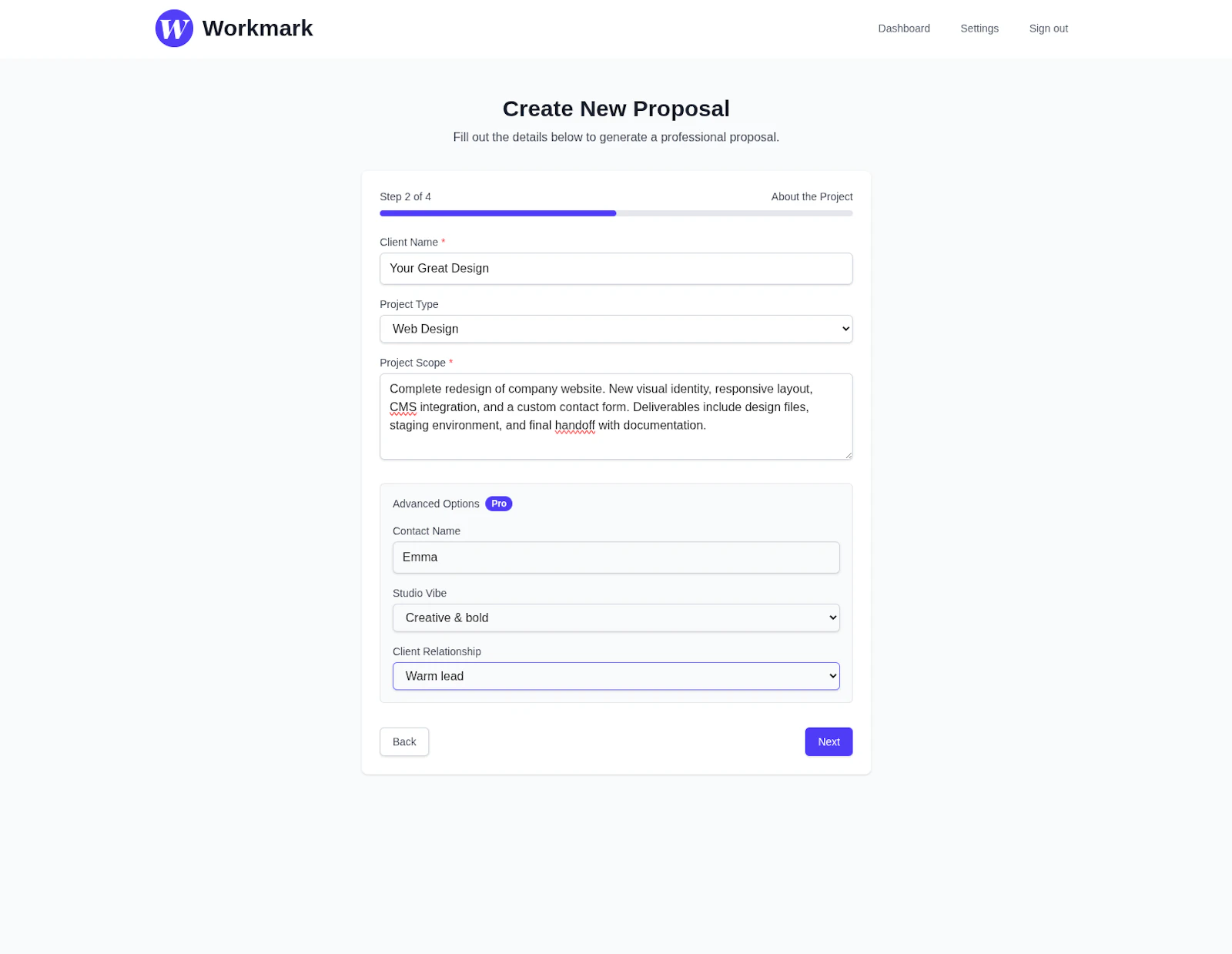 Workmark screenshot 5