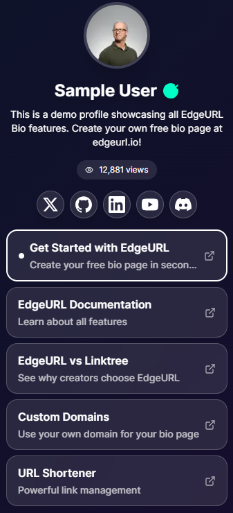 EdgeURL - Screenshot 2 showing product features and functionality