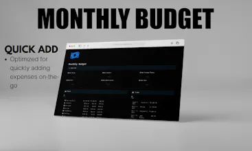 Notion Monthly Budget gallery image