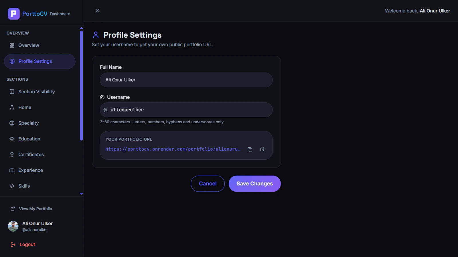 PorttoCV screenshot 5