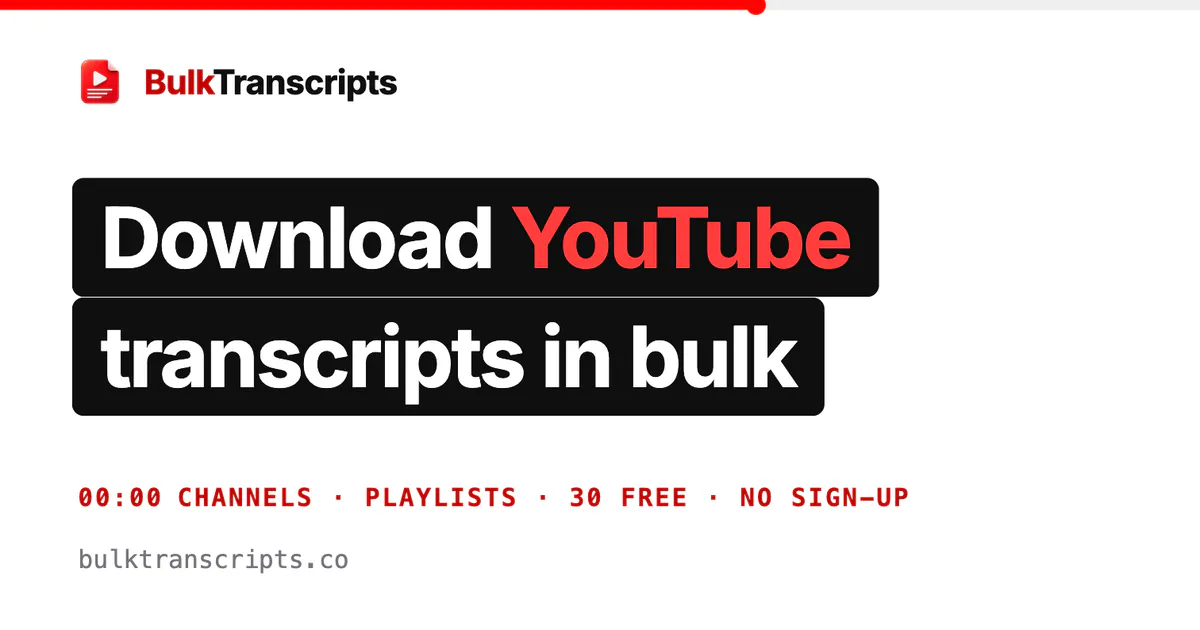 BulkTranscripts screenshot