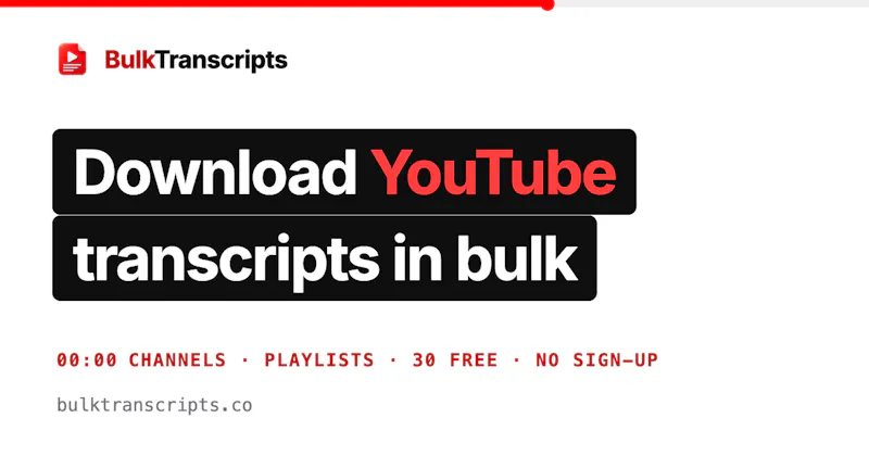 BulkTranscripts screenshot 1