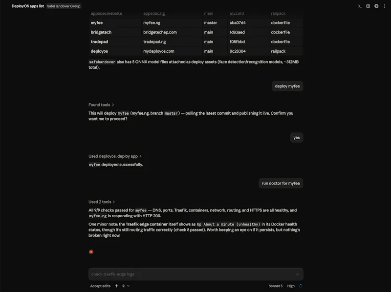 DeployOS screenshot 5