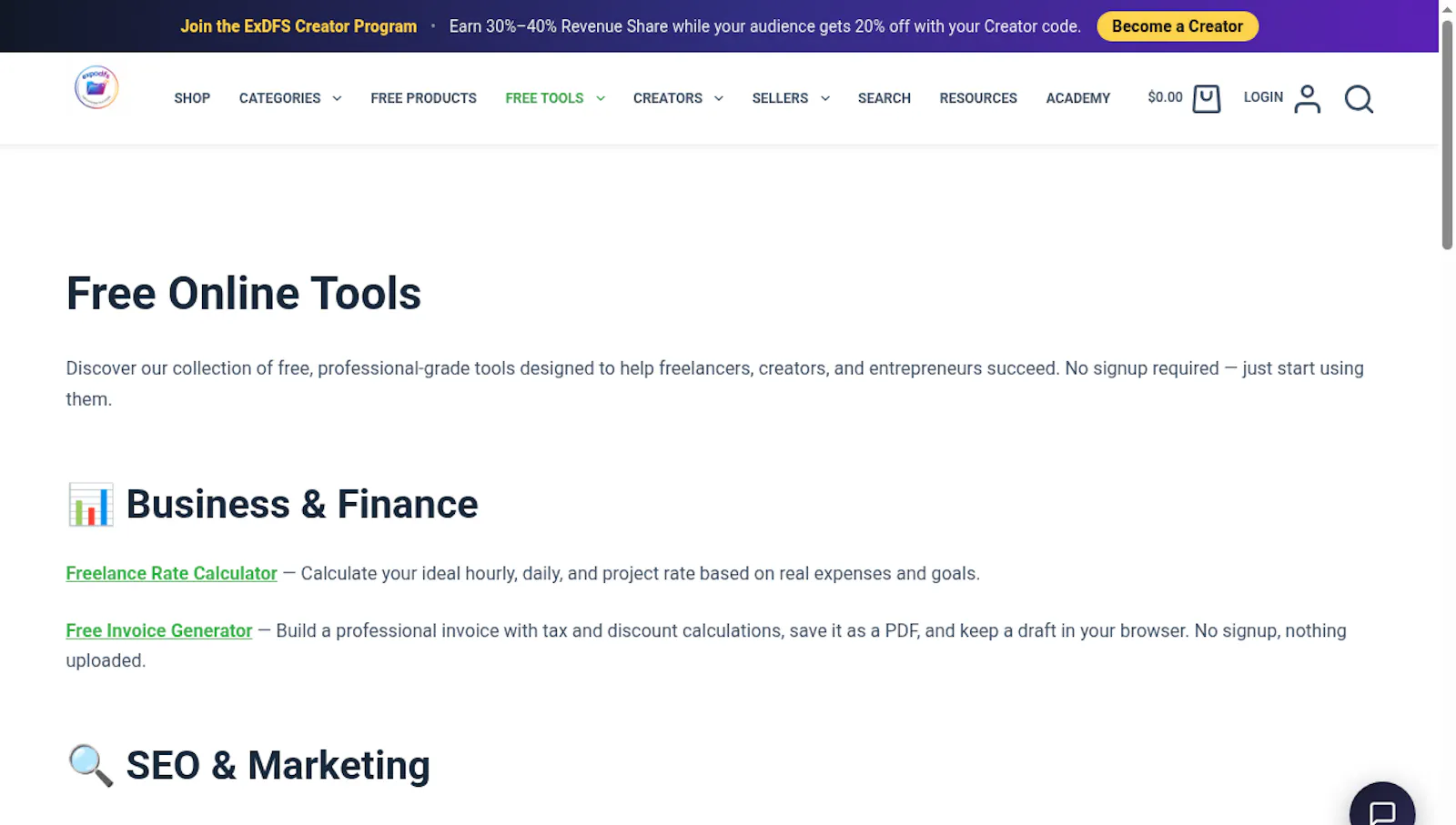 ExDFS screenshot 2