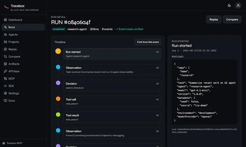 Tracebox screenshot 3