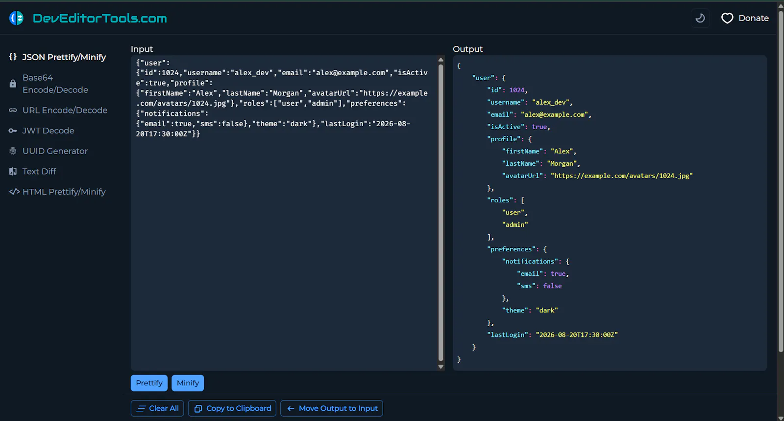Dev Editor Tools screenshot 3