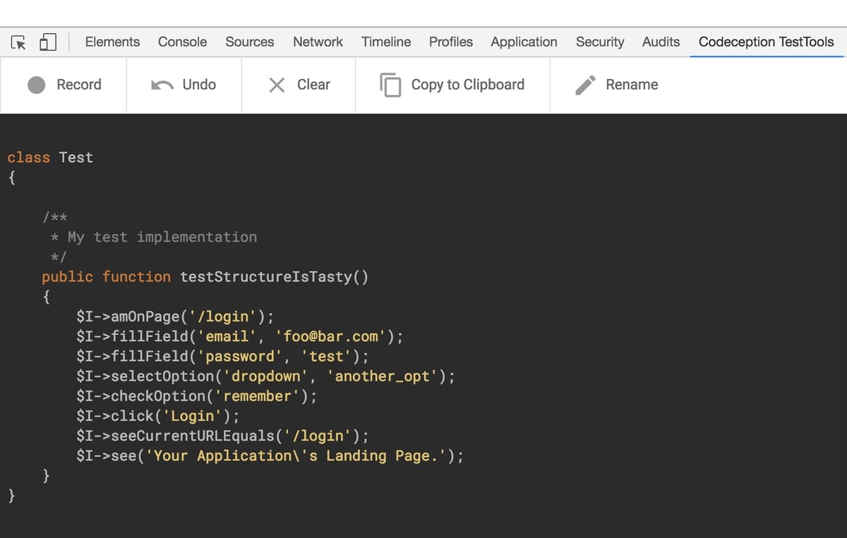 Codeception gallery image