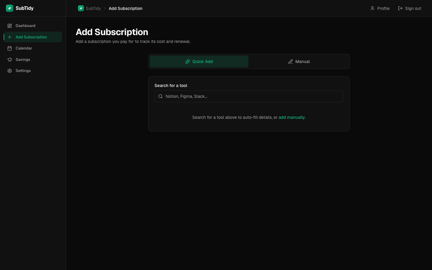 SubTidy gallery image