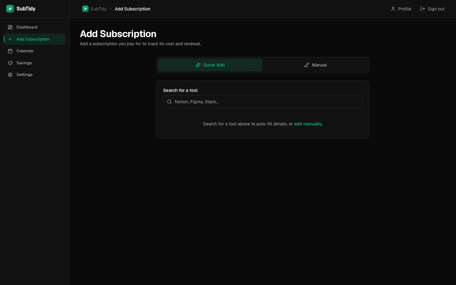 SubTidy screenshot 3