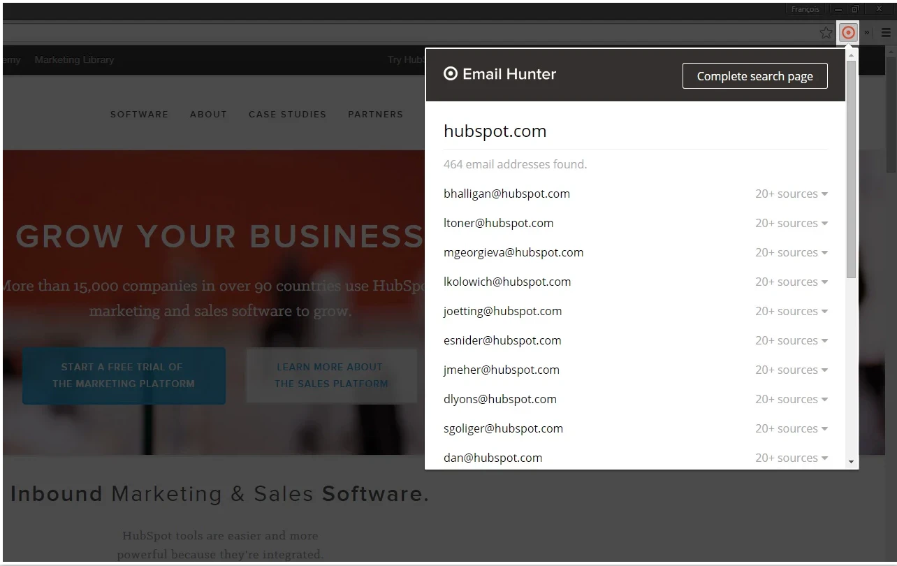 Email Hunter for Chrome