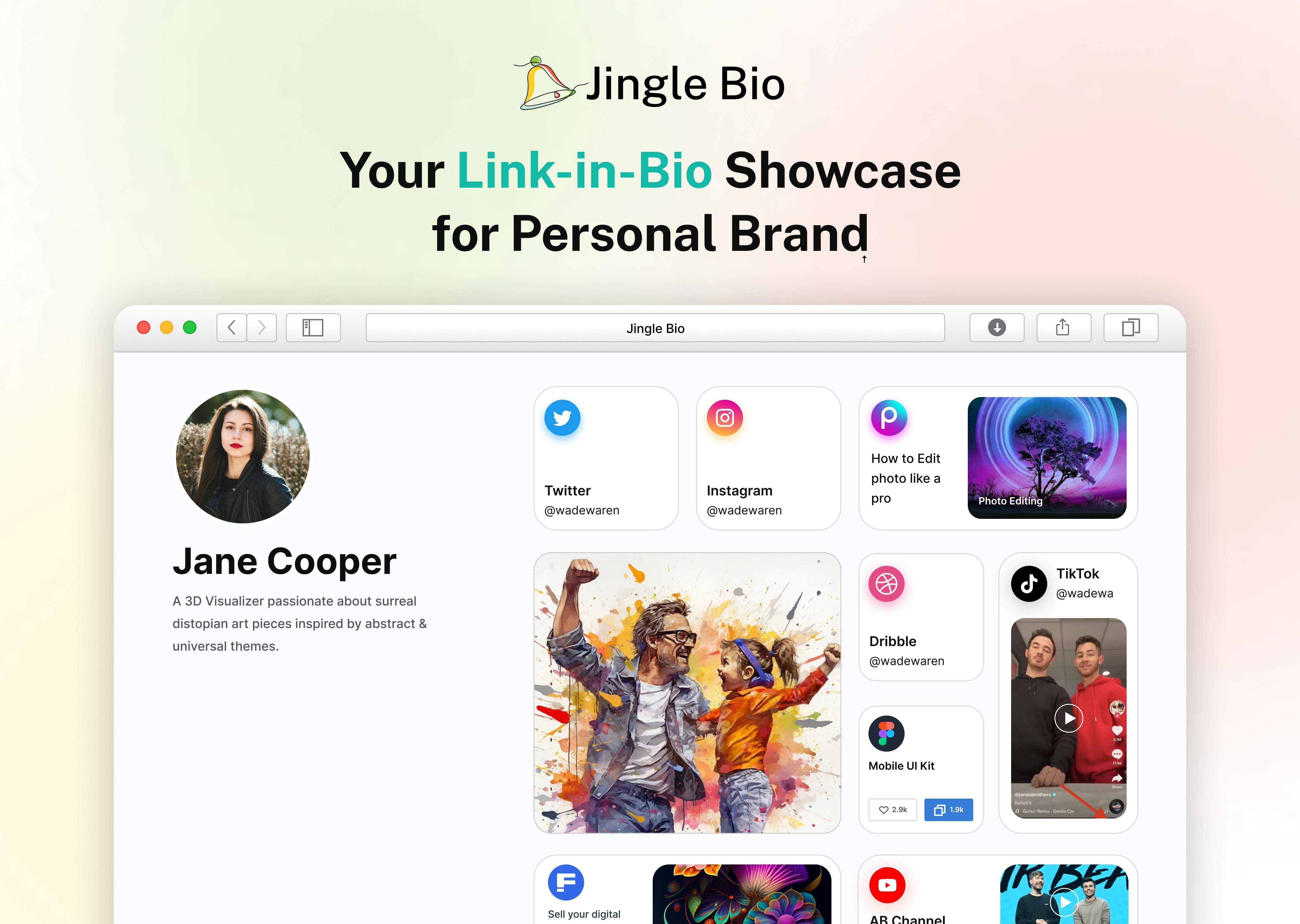 startuptile Jingle Bio-Your link-in-bio showcase for personal brand