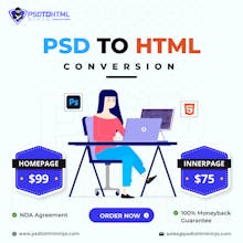 PSD to HTML Conversion Service gallery image