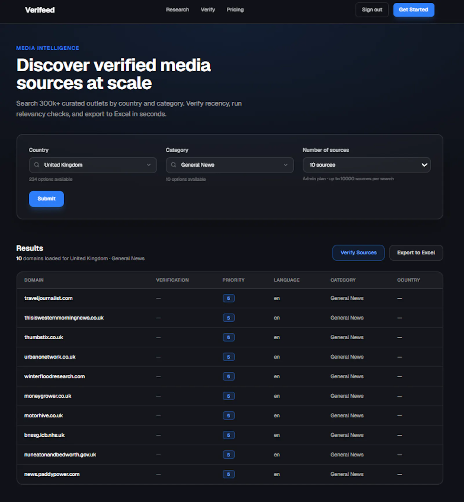 Verifeed screenshot 1