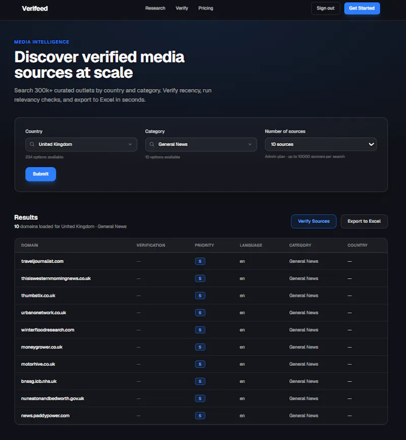 Verifeed screenshot 1
