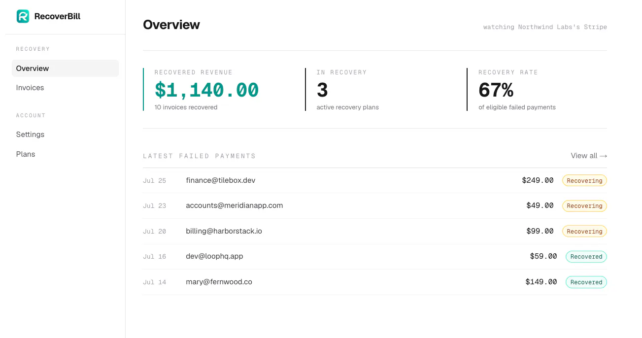 RecoverBill gallery image