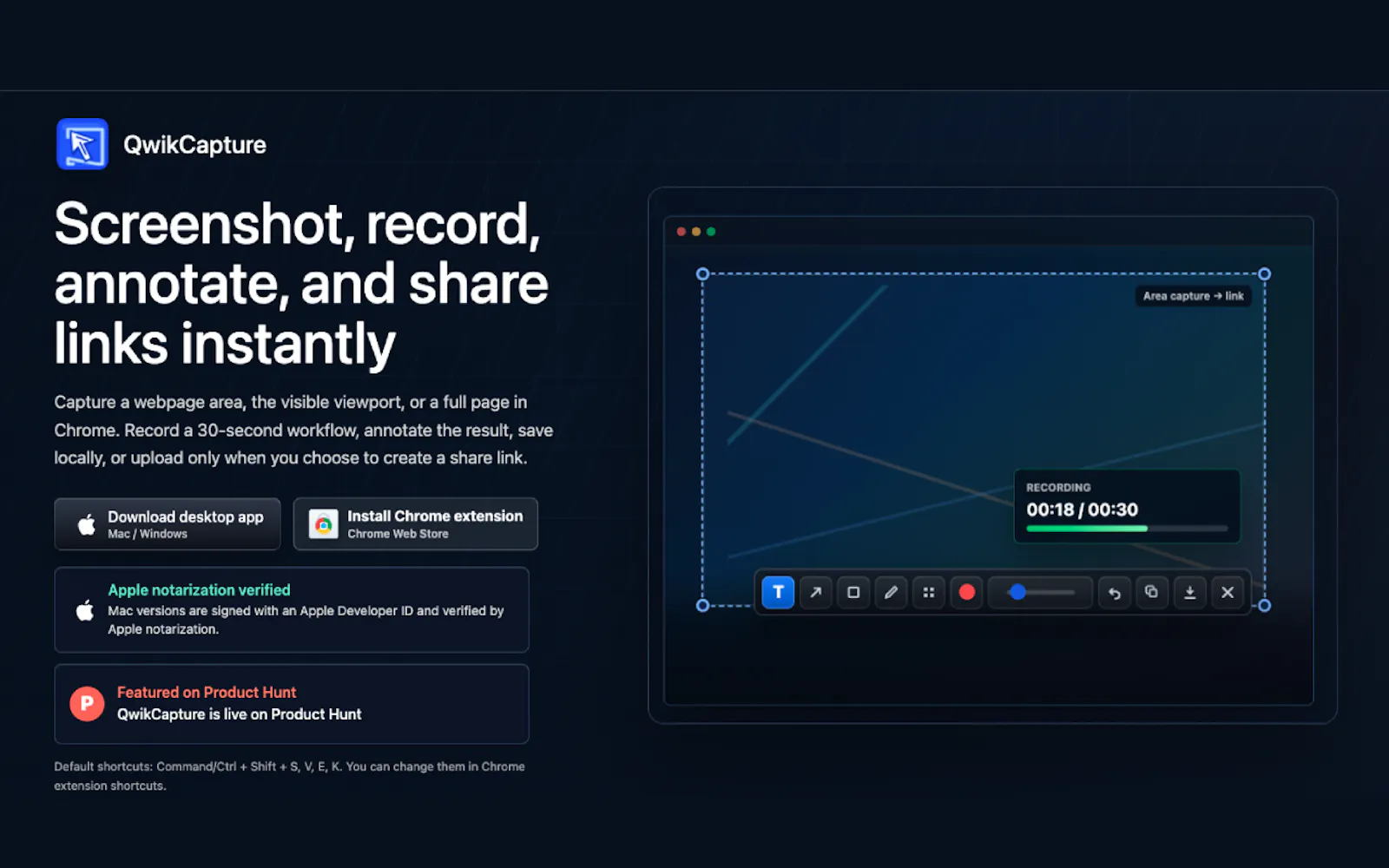 QwikCapture: Screenshot, Record & Share screenshot 2