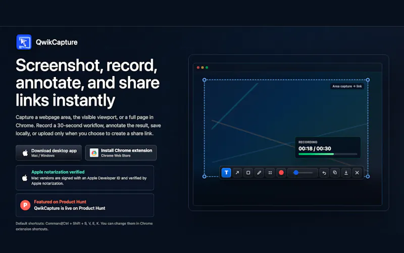 QwikCapture: Screenshot, Record & Share screenshot 2