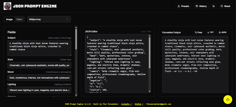 JSON Prompt Engine screenshot 5