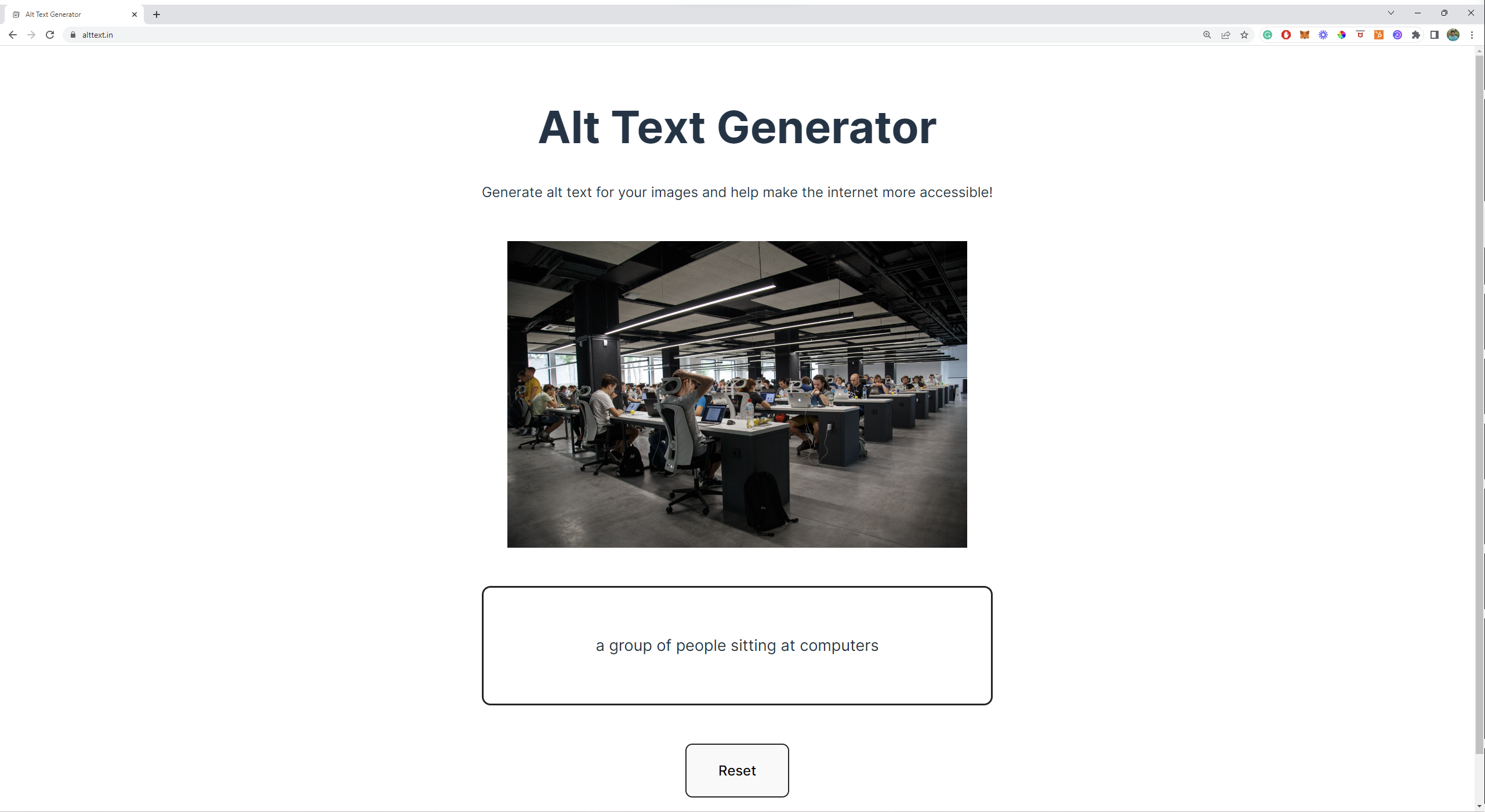 Gerador de texto alternativo media 5