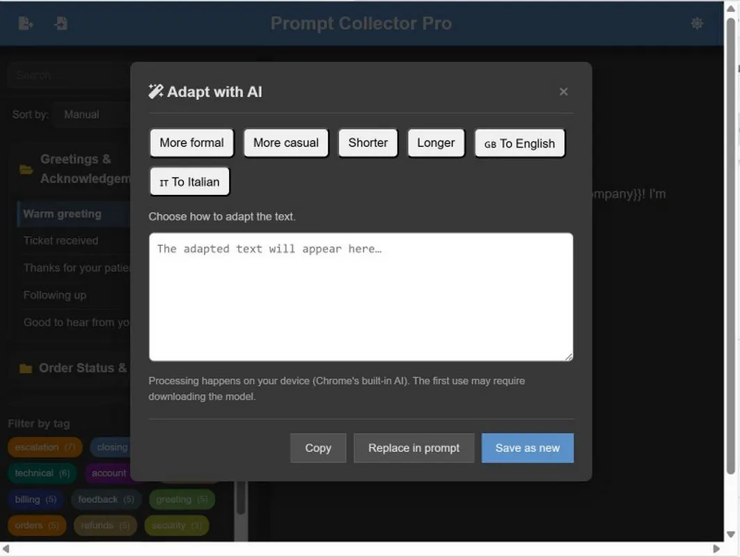Type a shortcut, insert any saved text gallery image