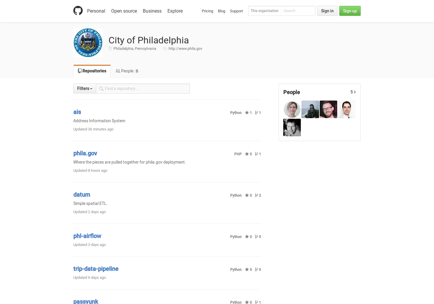 City of Philadelphia on Github gallery image