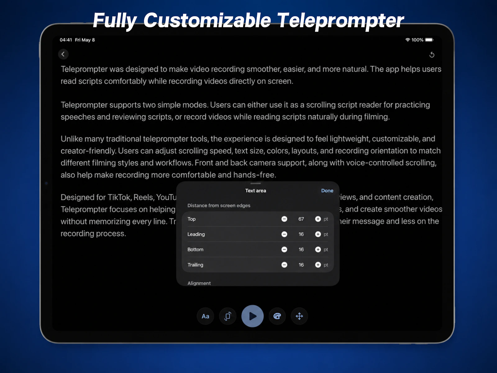 Teleprompter-Scrolling Scripts screenshot 8