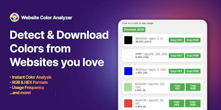 Website Color Analyzer Chrome Extension gallery image