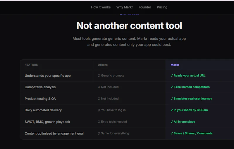 Markr, Growth Intelligence for Founders screenshot 6