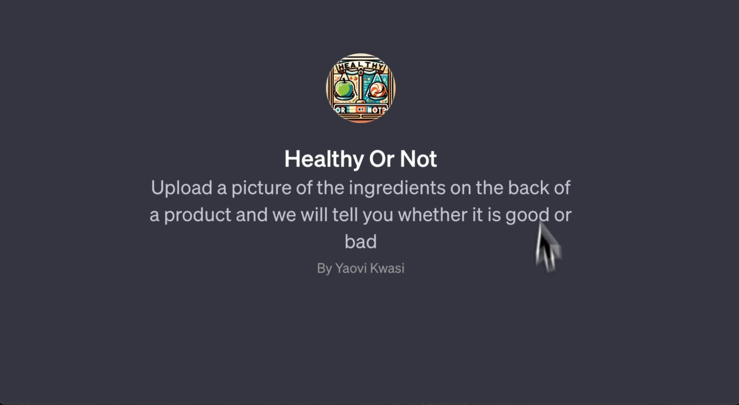 Healthy or Not GPT gallery image