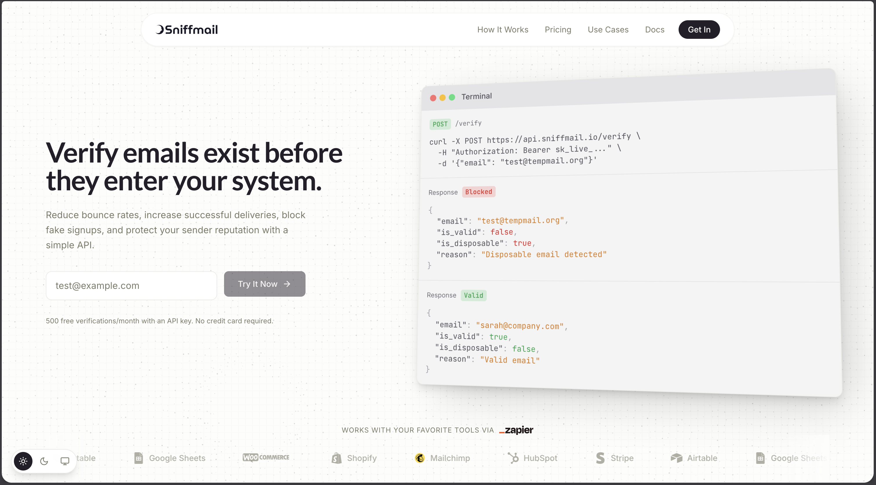 Sniffmail - Main product screenshot demonstrating key features and user interface