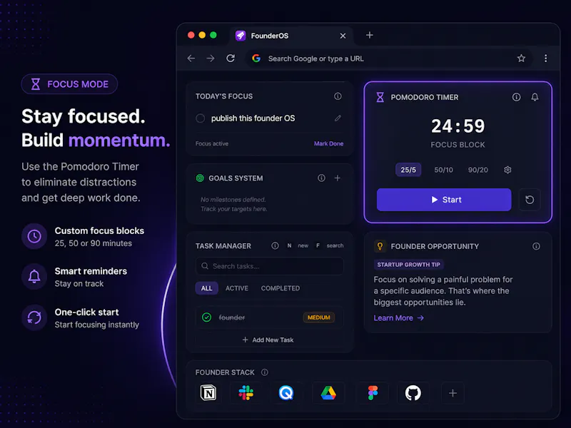FounderOS — Command Center for Founders screenshot 2
