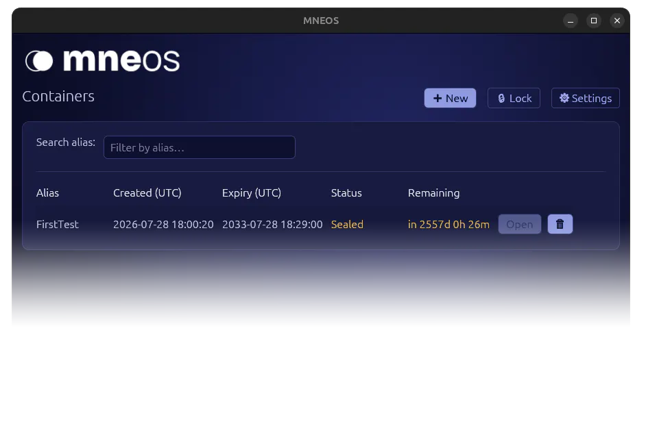 mneos screenshot