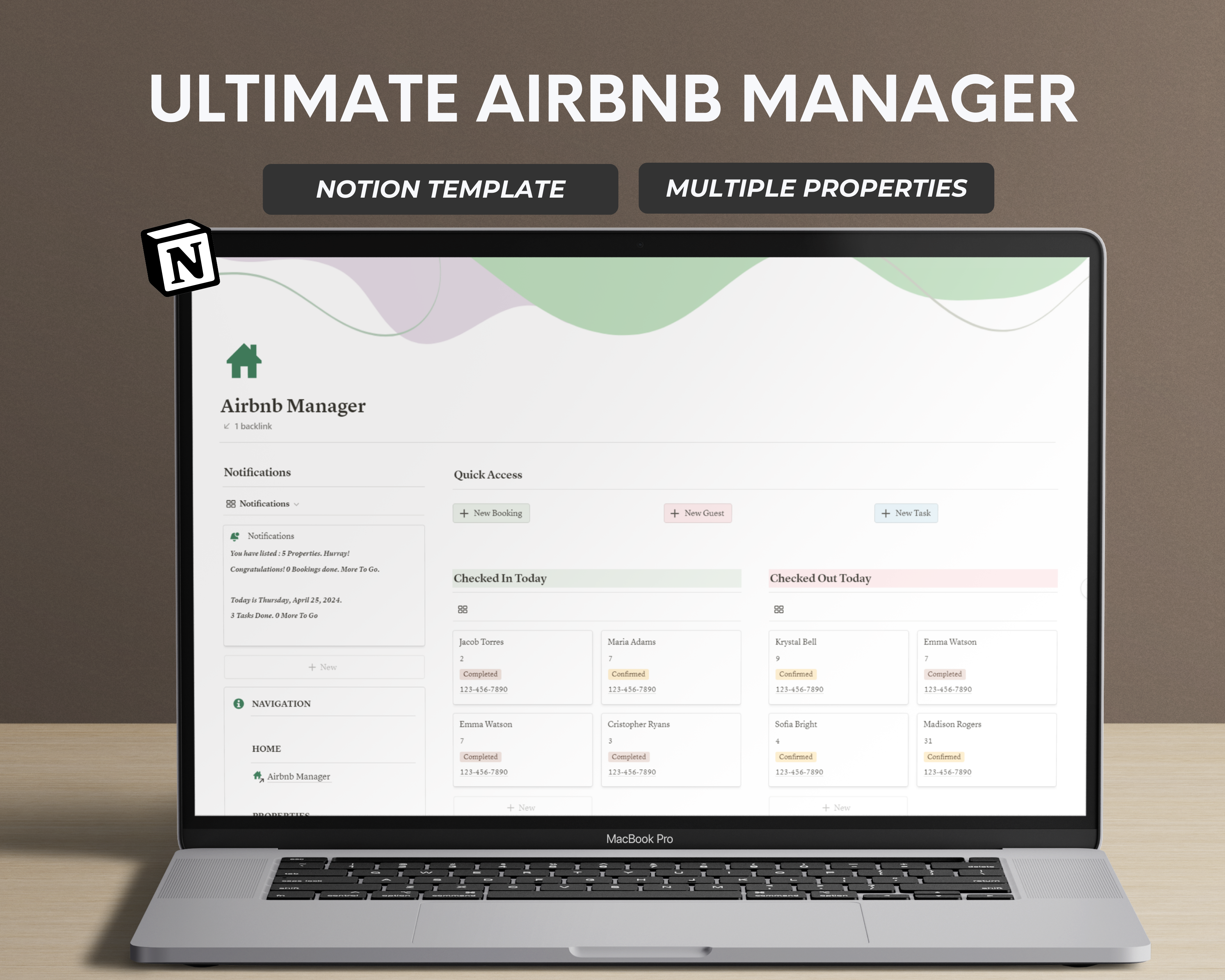 Airbnb Booking Manager - Notion Template logo