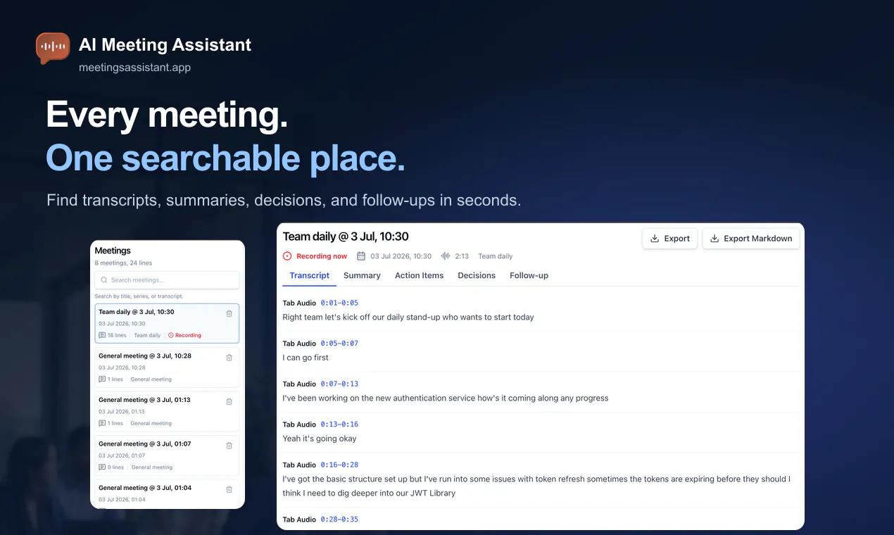 AI Meeting Assistant gallery image