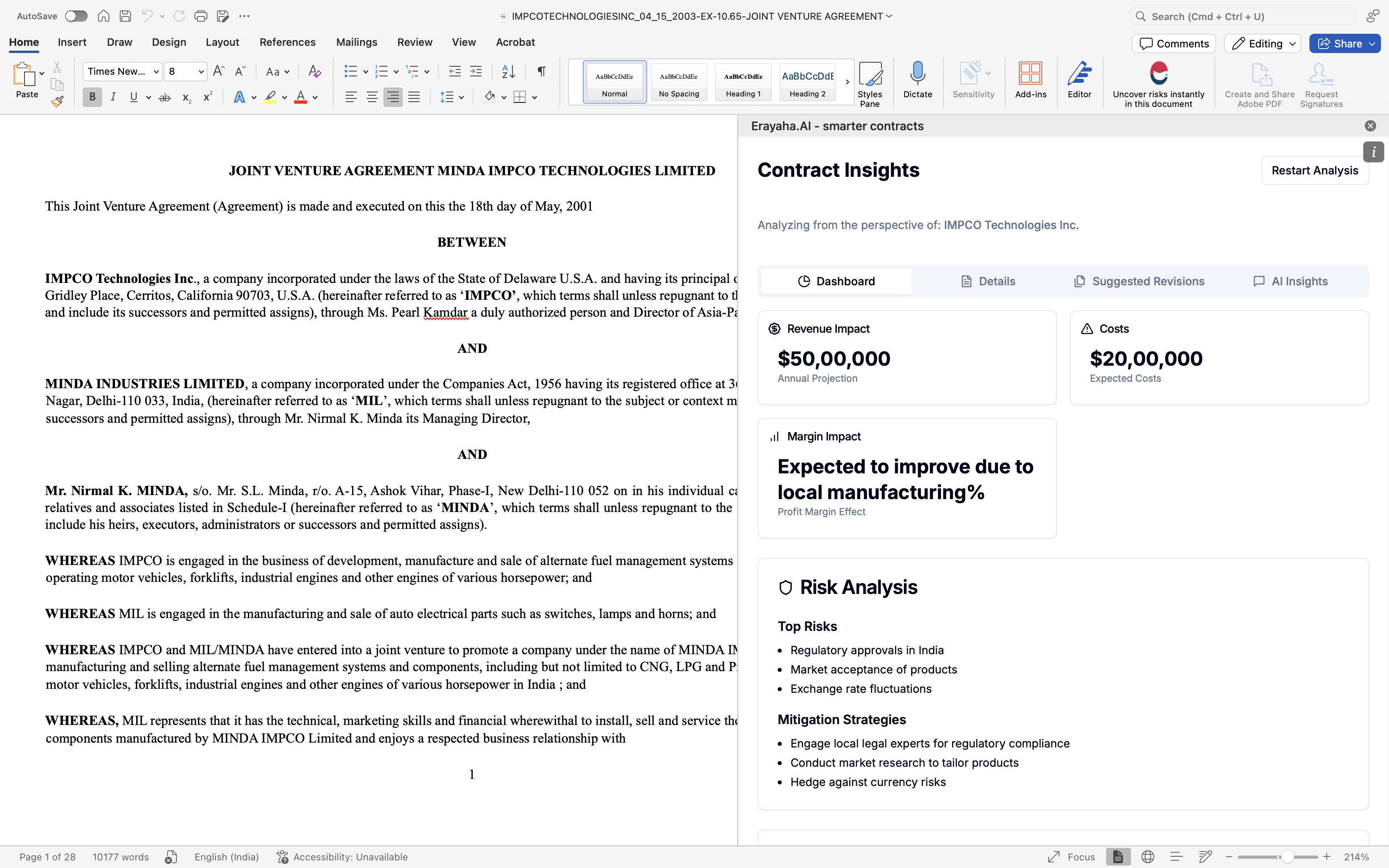 startuptile Erayaha.AI-Smarter contract reviews & insights in MS Word / Google Docs